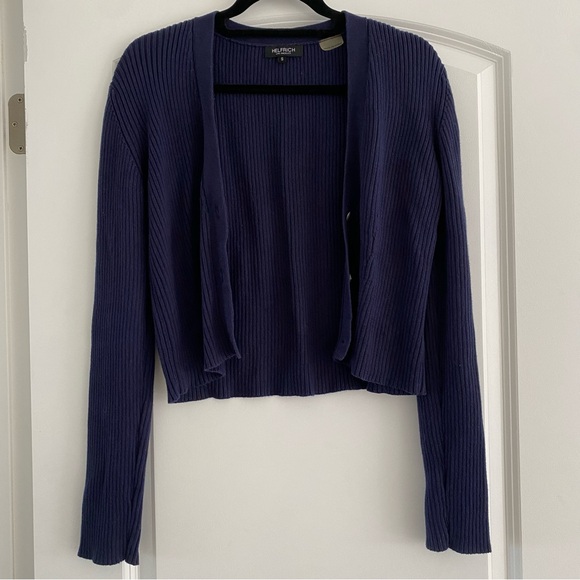 Helfrich cropped ribbed cardigan - Picture 1 of 4